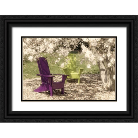 Under the Magnolia Tree Black Ornate Wood Framed Art Print with Double Matting by McNemar, C. Thomas