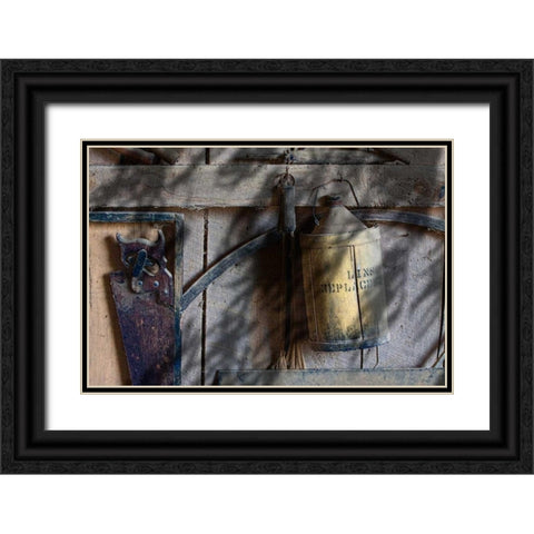Out in the Barn I Black Ornate Wood Framed Art Print with Double Matting by McNemar, C. Thomas