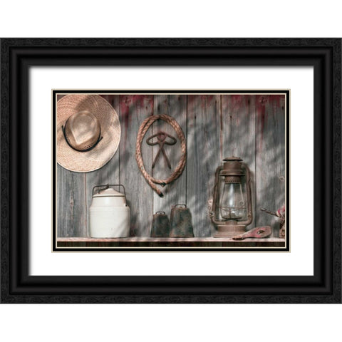 Out in the Barn III Black Ornate Wood Framed Art Print with Double Matting by McNemar, C. Thomas