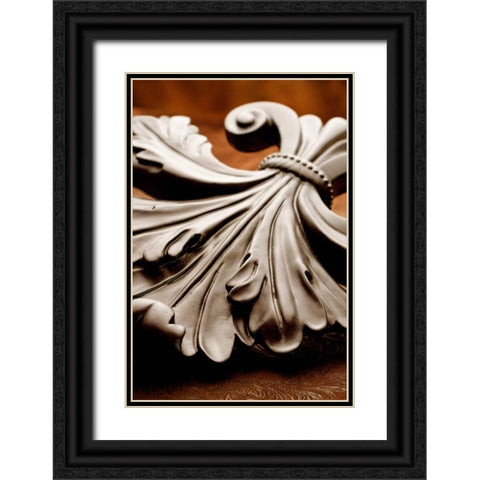 Fleur de Lis I Black Ornate Wood Framed Art Print with Double Matting by McNemar, C. Thomas
