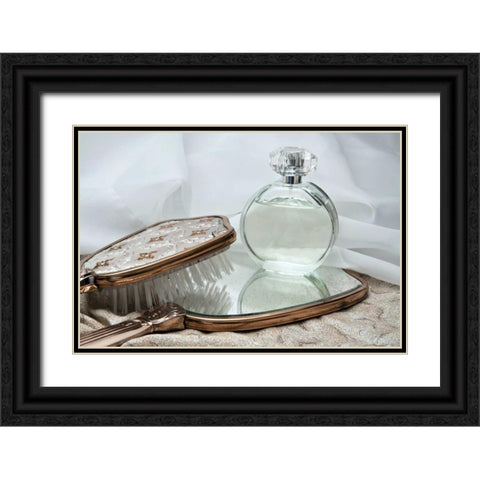 Perfume Bottle I Black Ornate Wood Framed Art Print with Double Matting by McNemar, C. Thomas