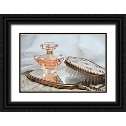 Perfume Bottle II Black Ornate Wood Framed Art Print with Double Matting by McNemar, C. Thomas