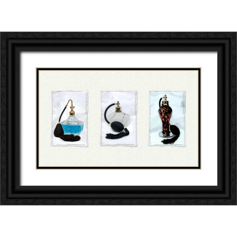 Perfume Triptych I Black Ornate Wood Framed Art Print with Double Matting by McNemar, C. Thomas