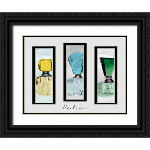 Perfume Triptych IV Black Ornate Wood Framed Art Print with Double Matting by McNemar, C. Thomas