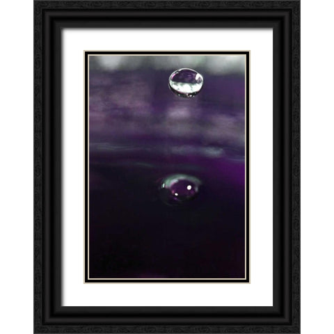 Grape Drink Drop IV Black Ornate Wood Framed Art Print with Double Matting by Putman, Tammy