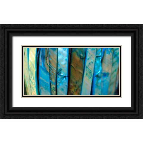 Shell Be Blue III Black Ornate Wood Framed Art Print with Double Matting by Putman, Tammy
