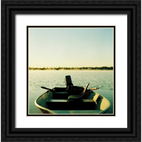 On Pine Lake I Black Ornate Wood Framed Art Print with Double Matting by Stefko, Bob