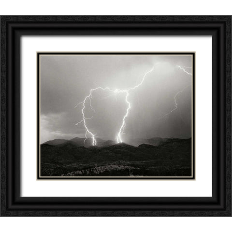Striking Symmetry I - BW Black Ornate Wood Framed Art Print with Double Matting by Taylor, Douglas