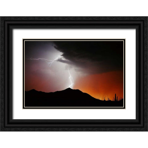 Summit Strike Black Ornate Wood Framed Art Print with Double Matting by Taylor, Douglas
