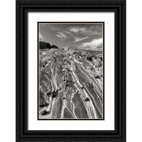 Apache Sandstone BW Black Ornate Wood Framed Art Print with Double Matting by Taylor, Douglas