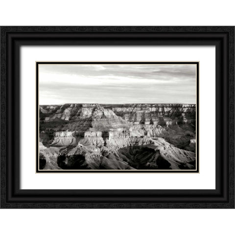 Grand Canyon Dawn I BW Black Ornate Wood Framed Art Print with Double Matting by Taylor, Douglas