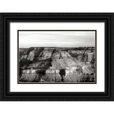 Grand Canyon Dawn III BW Black Ornate Wood Framed Art Print with Double Matting by Taylor, Douglas