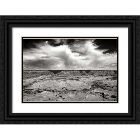 Grand Canyon Winds BW Black Ornate Wood Framed Art Print with Double Matting by Taylor, Douglas