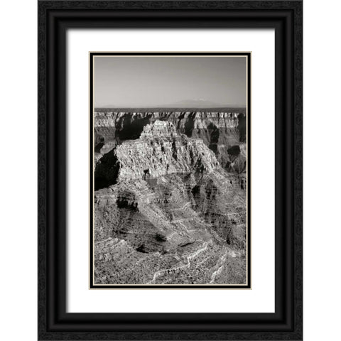 Vishnu Temple BW Black Ornate Wood Framed Art Print with Double Matting by Taylor, Douglas