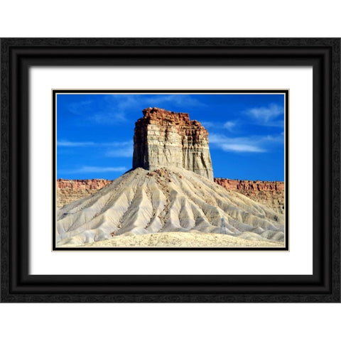 Chimney Rock Black Ornate Wood Framed Art Print with Double Matting by Taylor, Douglas