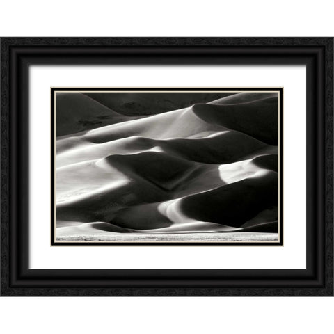Great Sand Dunes II BW Black Ornate Wood Framed Art Print with Double Matting by Taylor, Douglas