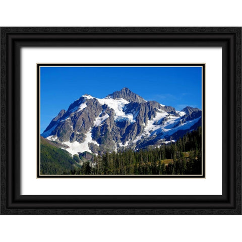 Mt. Shuksan Black Ornate Wood Framed Art Print with Double Matting by Taylor, Douglas