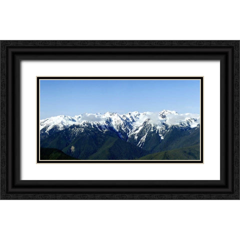 Hurricane Ridge Vista Black Ornate Wood Framed Art Print with Double Matting by Taylor, Douglas