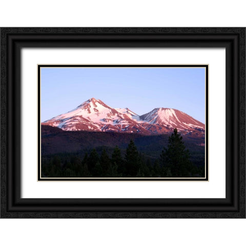 Shasta Sunset II Black Ornate Wood Framed Art Print with Double Matting by Taylor, Douglas