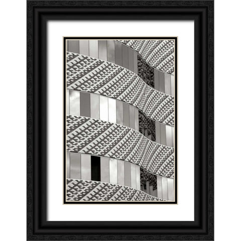 Brick and Glass II BW Black Ornate Wood Framed Art Print with Double Matting by Taylor, Douglas