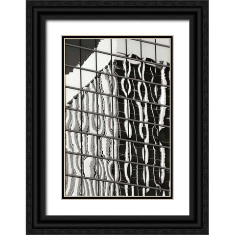 Architectural Glass BW Black Ornate Wood Framed Art Print with Double Matting by Taylor, Douglas