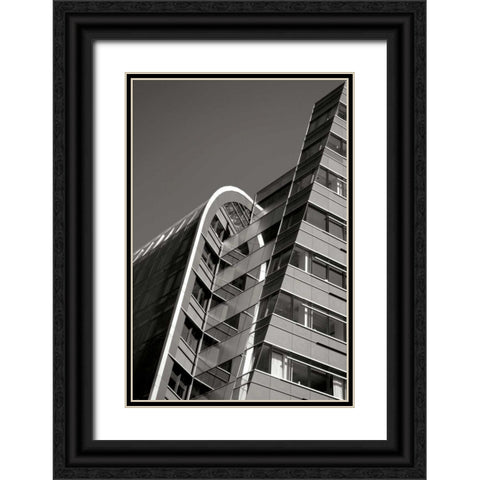 Urban Design BW Black Ornate Wood Framed Art Print with Double Matting by Taylor, Douglas
