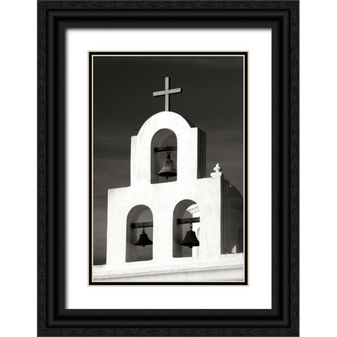 Mission Bells II BW Black Ornate Wood Framed Art Print with Double Matting by Taylor, Douglas