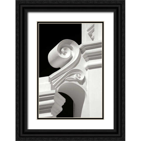 Mission Detail II BW Black Ornate Wood Framed Art Print with Double Matting by Taylor, Douglas