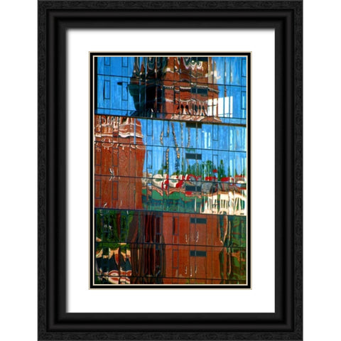 King Street Reflections Black Ornate Wood Framed Art Print with Double Matting by Taylor, Douglas
