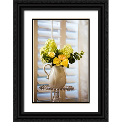 Spring Bouquet I Black Ornate Wood Framed Art Print with Double Matting by Clayton-Thompson, Philip