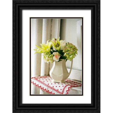Spring Bouquet II Black Ornate Wood Framed Art Print with Double Matting by Clayton-Thompson, Philip
