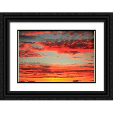 Colorful Sunset I Black Ornate Wood Framed Art Print with Double Matting by Clayton-Thompson, Philip