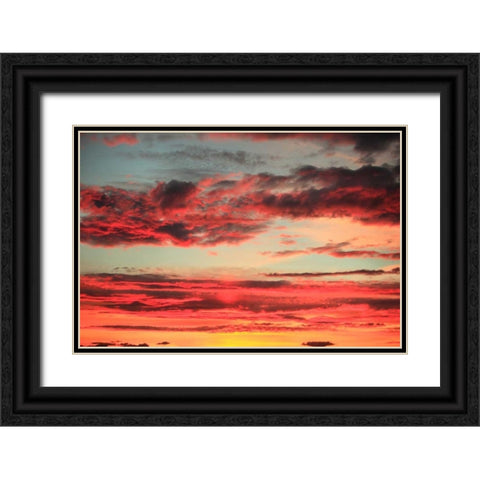 Colorful Sunset II Black Ornate Wood Framed Art Print with Double Matting by Clayton-Thompson, Philip