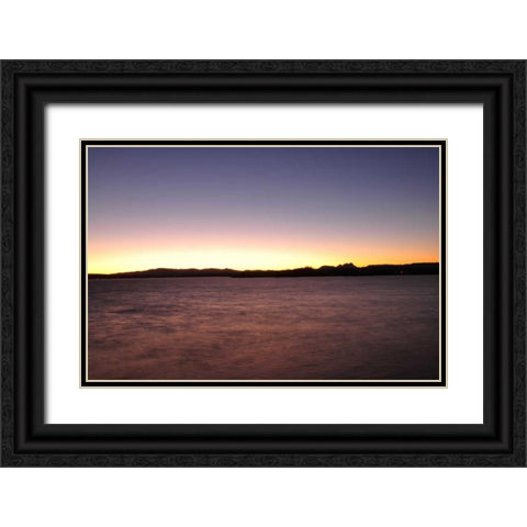 Water Sunset I Black Ornate Wood Framed Art Print with Double Matting by Thomas, Logan