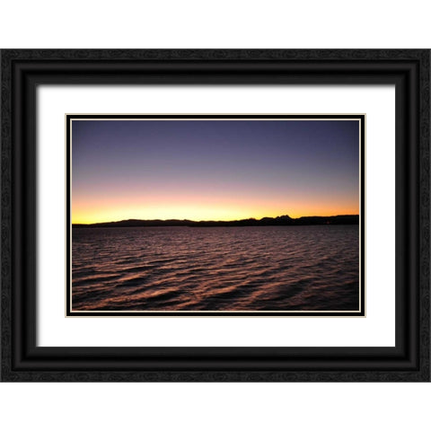 Water Sunset II Black Ornate Wood Framed Art Print with Double Matting by Thomas, Logan