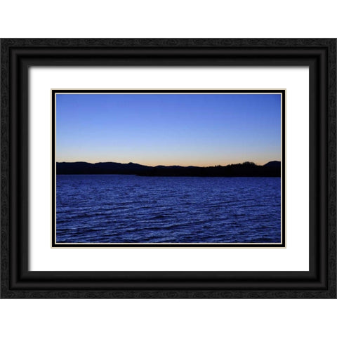 Water Sky Blue Black Ornate Wood Framed Art Print with Double Matting by Thomas, Logan
