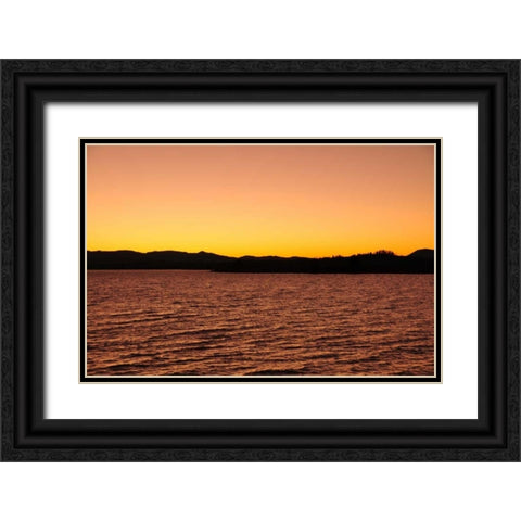 Water Sky Orange Black Ornate Wood Framed Art Print with Double Matting by Thomas, Logan