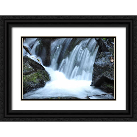 Waterfall II Black Ornate Wood Framed Art Print with Double Matting by Thomas, Logan