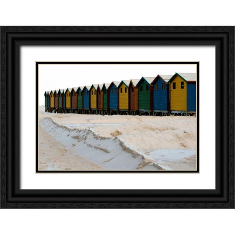 Beach Cottages II Black Ornate Wood Framed Art Print with Double Matting by Underdahl, Dana