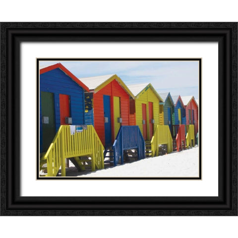 Beach Cottages III Black Ornate Wood Framed Art Print with Double Matting by Underdahl, Dana