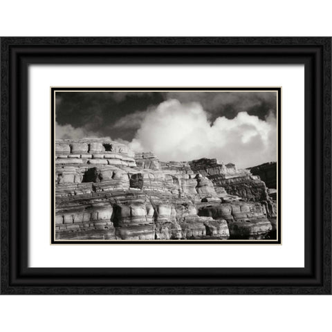 Pt. Lobos Rocks II Black Ornate Wood Framed Art Print with Double Matting by Geyman, Vitaly