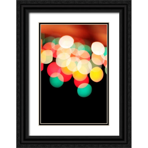 Bokeh III Black Ornate Wood Framed Art Print with Double Matting by White, Leesa