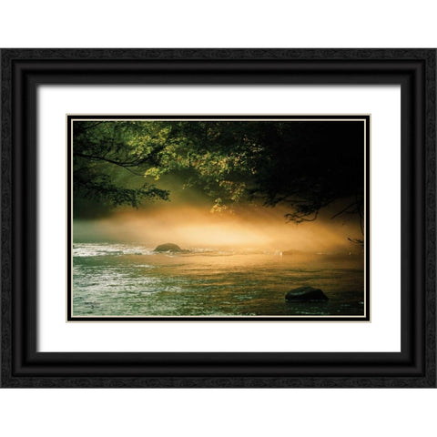 Evening Glow I Black Ornate Wood Framed Art Print with Double Matting by Studio 2