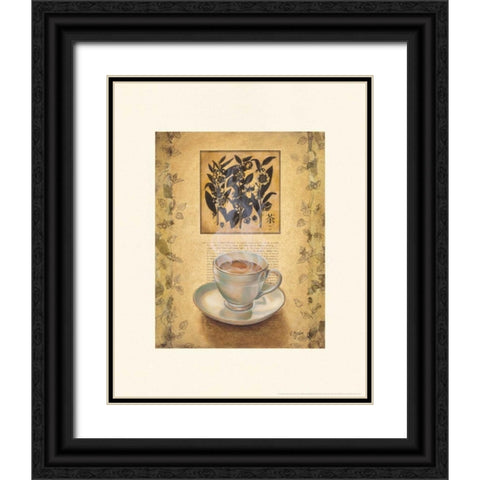 Tea Defined Black Ornate Wood Framed Art Print with Double Matting by Sjodin, Valerie