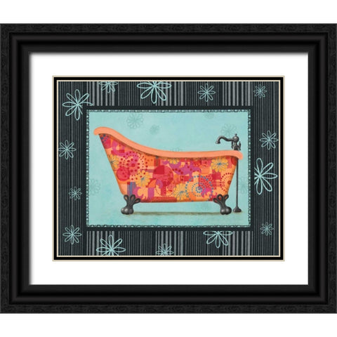 Retro Tub I Black Ornate Wood Framed Art Print with Double Matting by Smith, Pamela