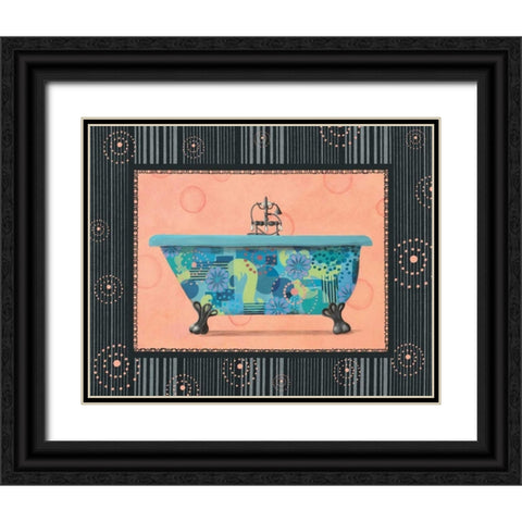 Retro Tub II Black Ornate Wood Framed Art Print with Double Matting by Smith, Pamela