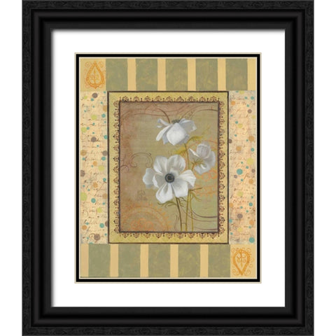 Anemones Black Ornate Wood Framed Art Print with Double Matting by Smith, Pamela