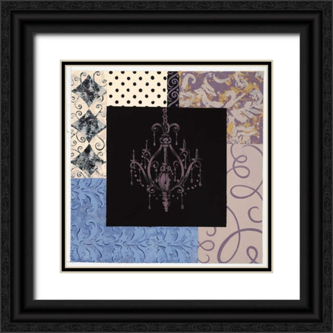 Chandelier II Black Ornate Wood Framed Art Print with Double Matting by Smith, Pamela
