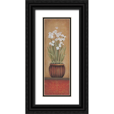 Paperwhites I Black Ornate Wood Framed Art Print with Double Matting by 3 Bamboo Studio
