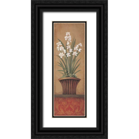 Paperwhites II Black Ornate Wood Framed Art Print with Double Matting by 3 Bamboo Studio